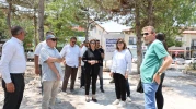 BAŞKAN ÜNLÜCE MEYDAN ÇALIŞMASINI YERİNDE İNCELEDİ