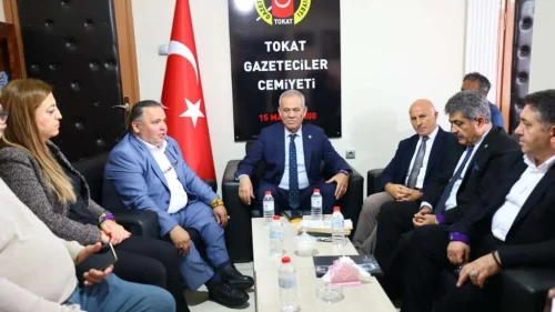 TGF GENEL BAŞKANI KARACA TOKATLI GAZETECİLERİ ZİYARET ETTİ