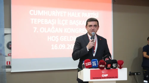 CHP TEPEBAŞI İLÇE BAŞKANLIĞINA TEVFİK YILDIRIM SEÇİLDİ