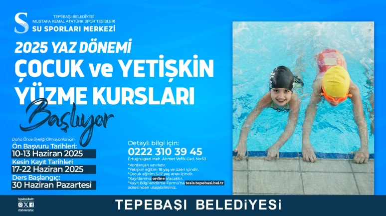 YÜZME KURSU İÇİN KAYITLAR BAŞLIYOR