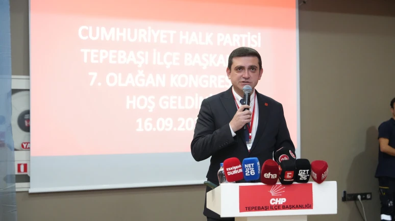 CHP TEPEBAŞI İLÇE BAŞKANLIĞINA TEVFİK YILDIRIM SEÇİLDİ